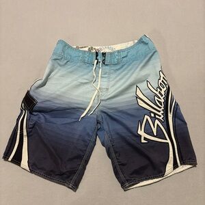 Billabong Mark Occhilupo Swim Trunk Boardshorts 34 34x10 Blue Y2K Beach Summer